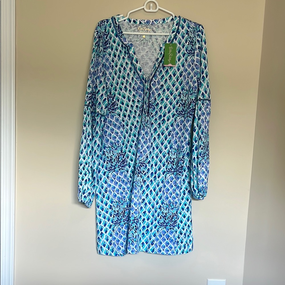 Lilly Pulitzer Blue and White Resort Dress
